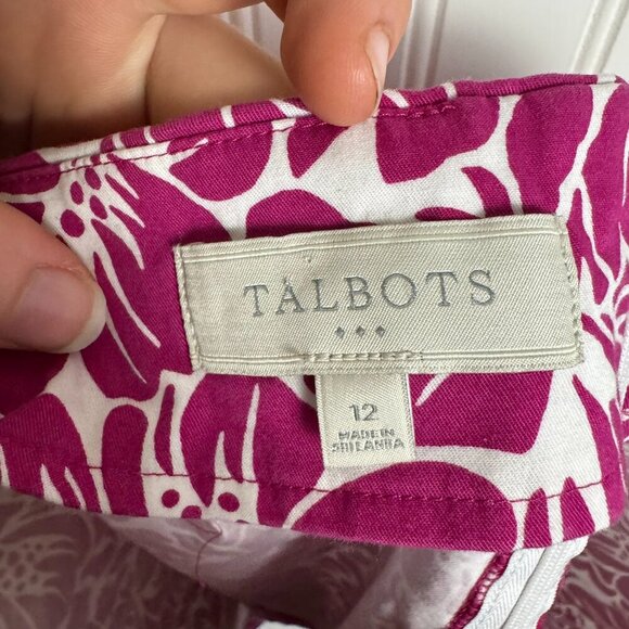 Talbots Pink Floral Scallop Hem Skirt Q22 - Picture 3 of 4